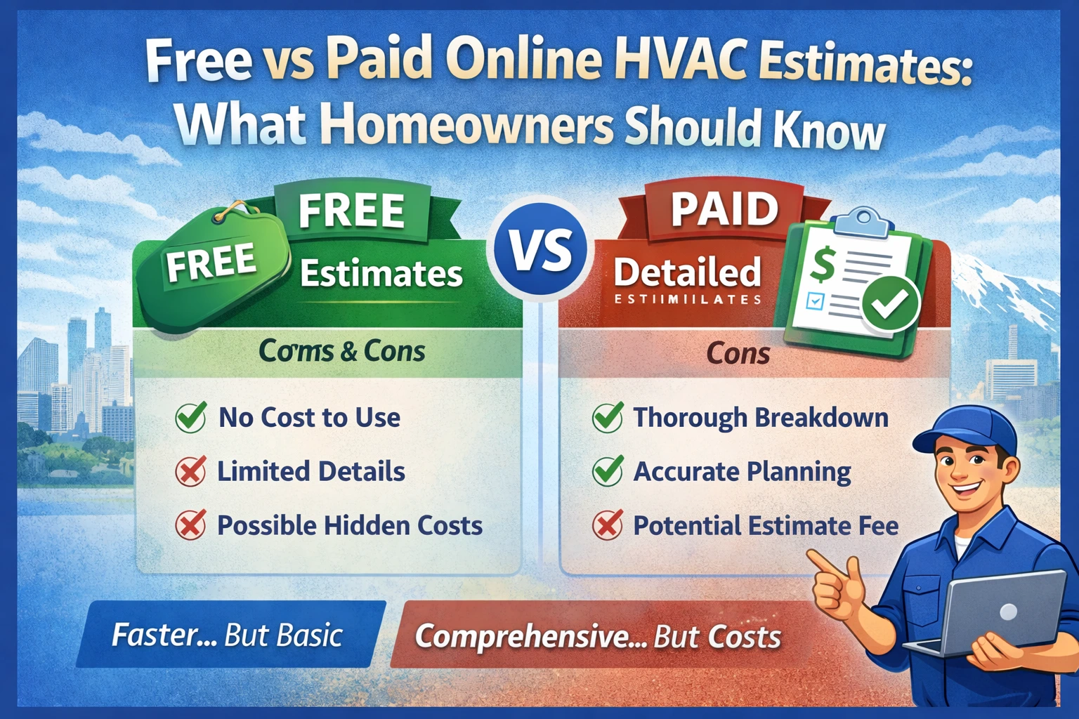 Free vs Paid Online HVAC Estimates: What Homeowners Should Know