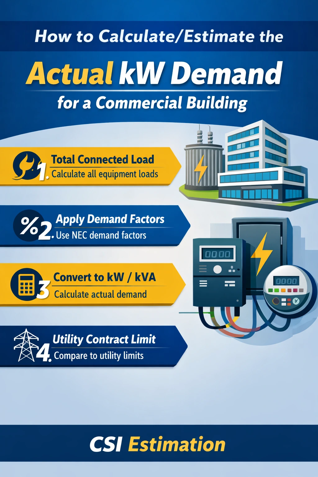 How to Calculate/Estimate the Actual kW Demand for a Commercial Building