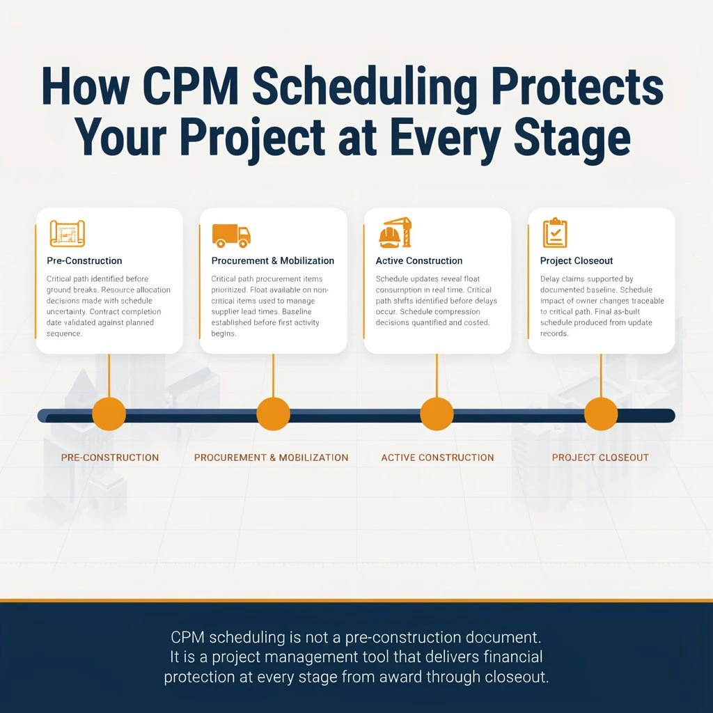 How CPM Scheduling Protects Your Project at Every Stage