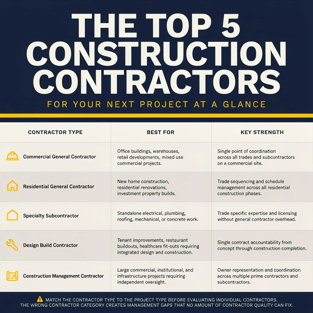 Top 5 Construction Contractors for Your Next Project
