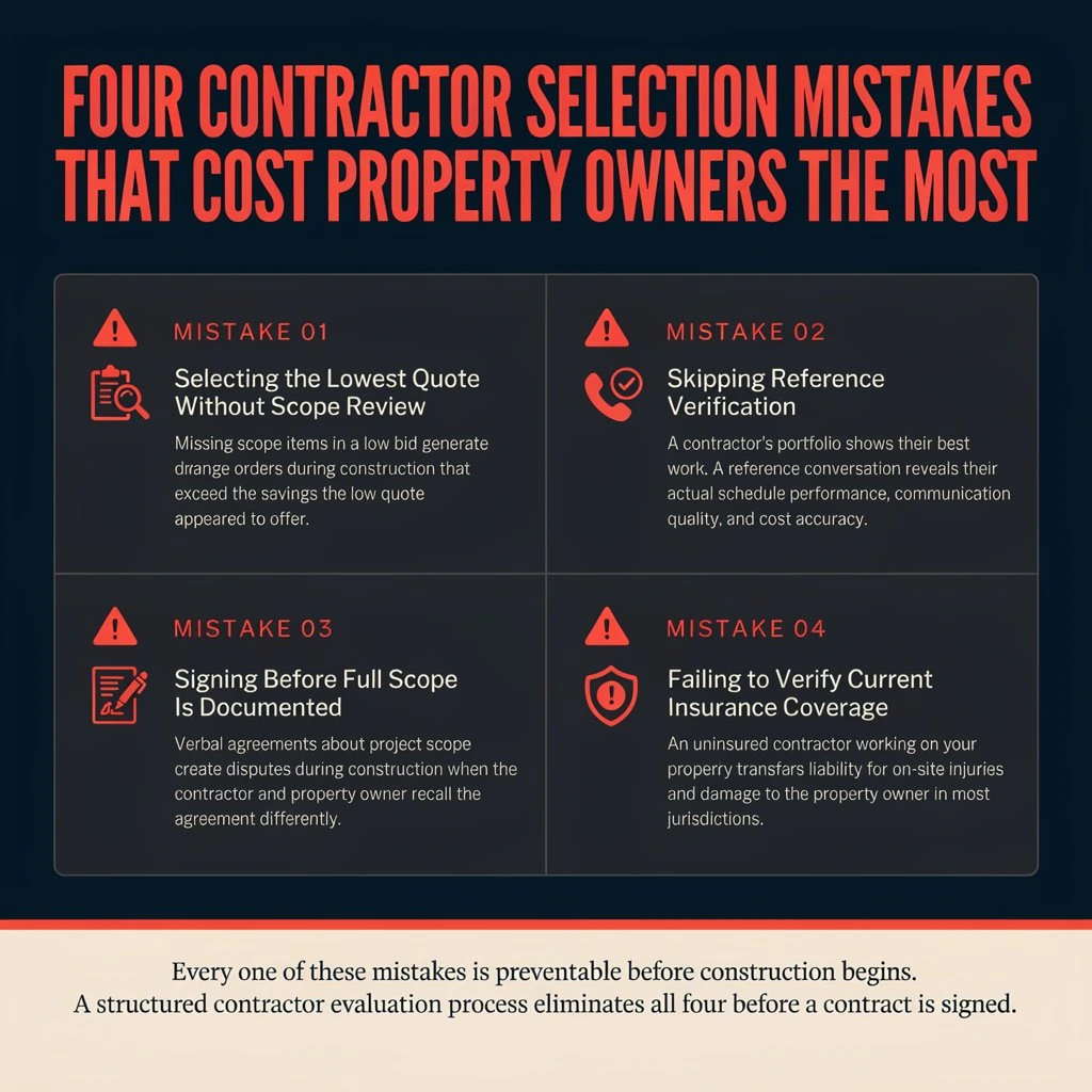 Common Mistakes to Avoid When Selecting a Contractor