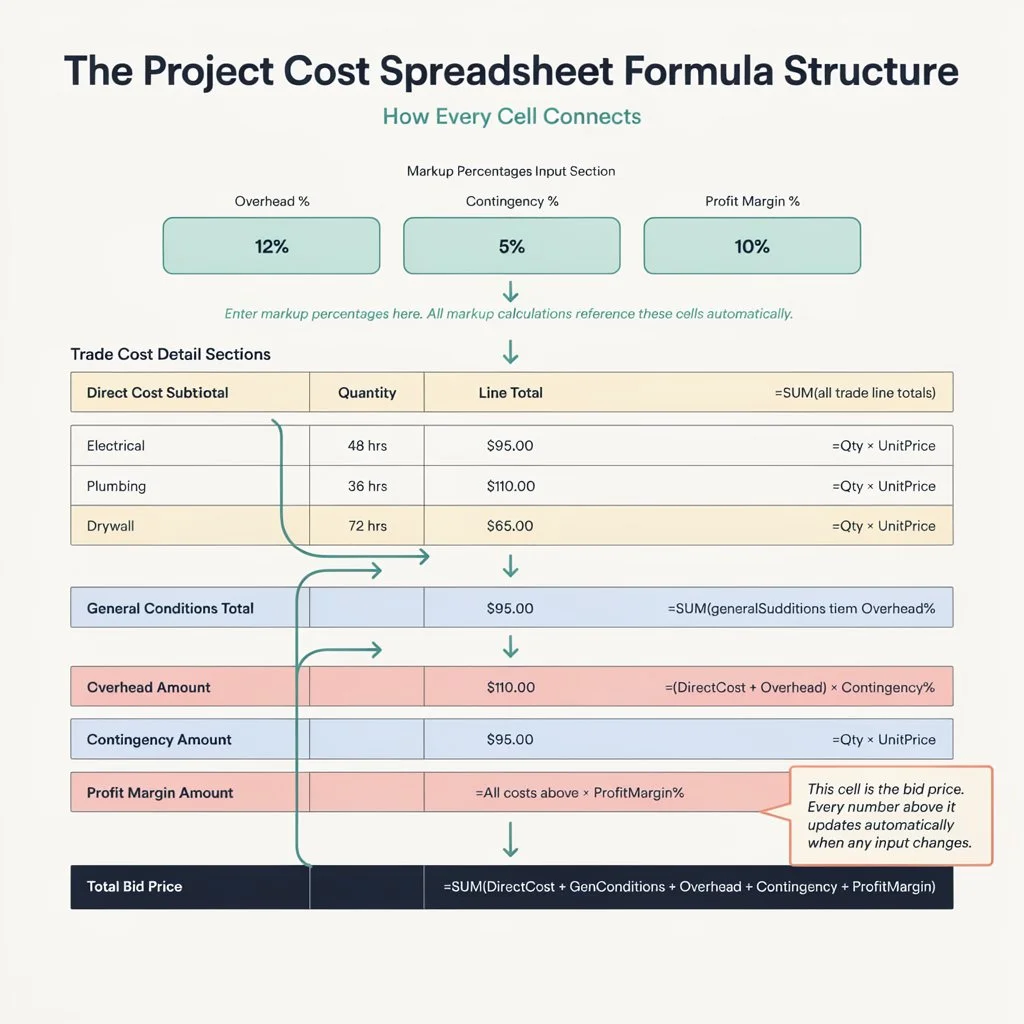 The Formulas That Make a Project Cost Spreadsheet Work