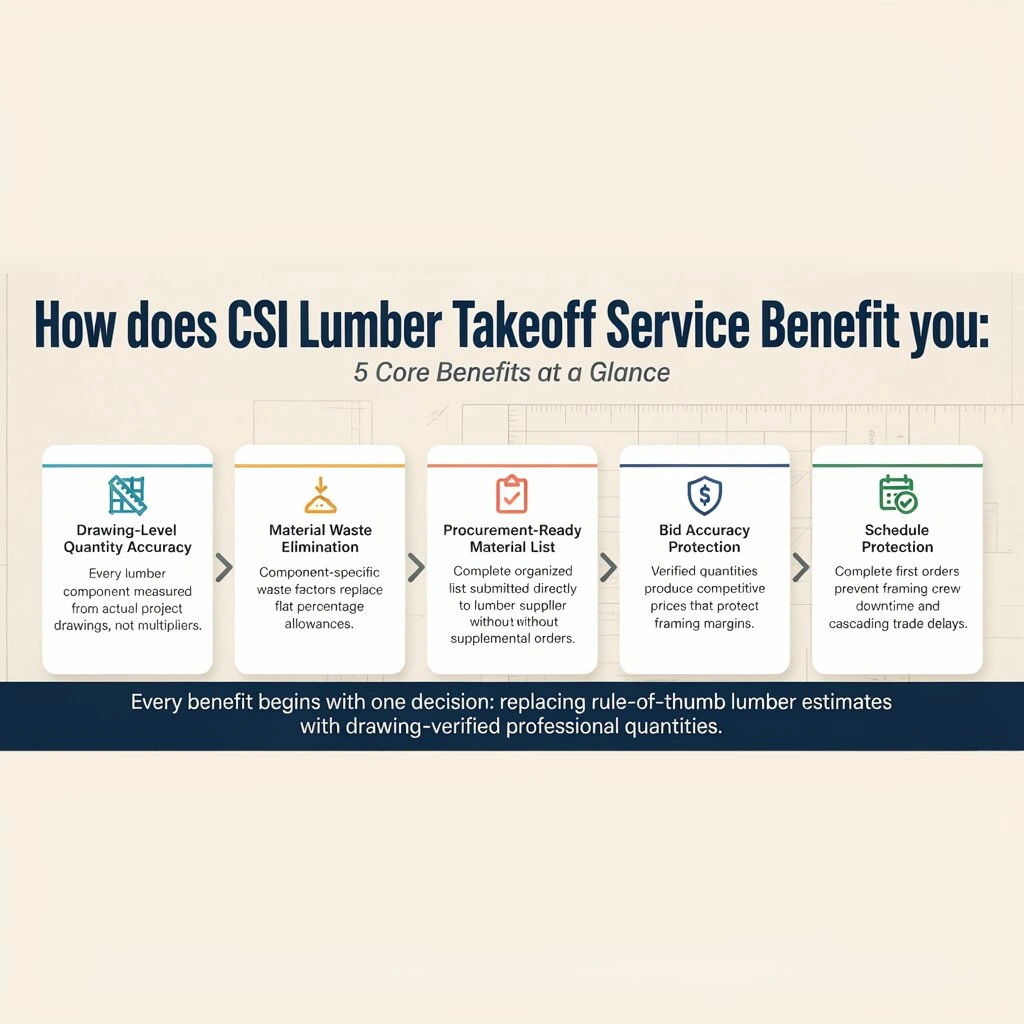 How does CSI Lumber Takeoff Service Benefit you