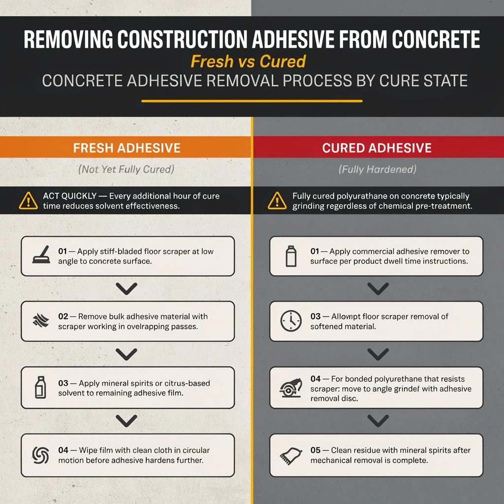 How to Take Off Construction Adhesive from Concrete
