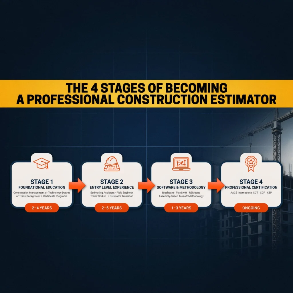 The 4 Stages of Becoming a Professional Construction Estimator