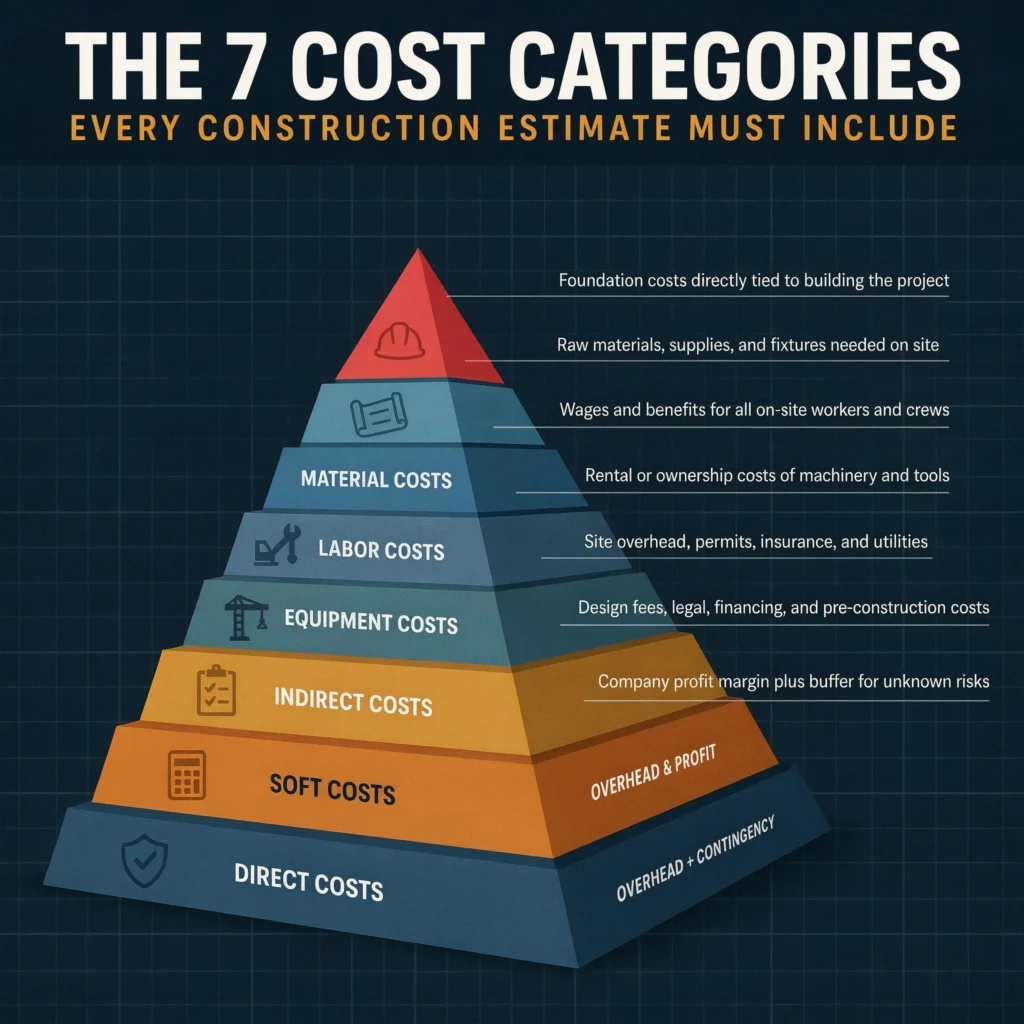 The 7 Cost Categories Every Construction Estimate Must Include
