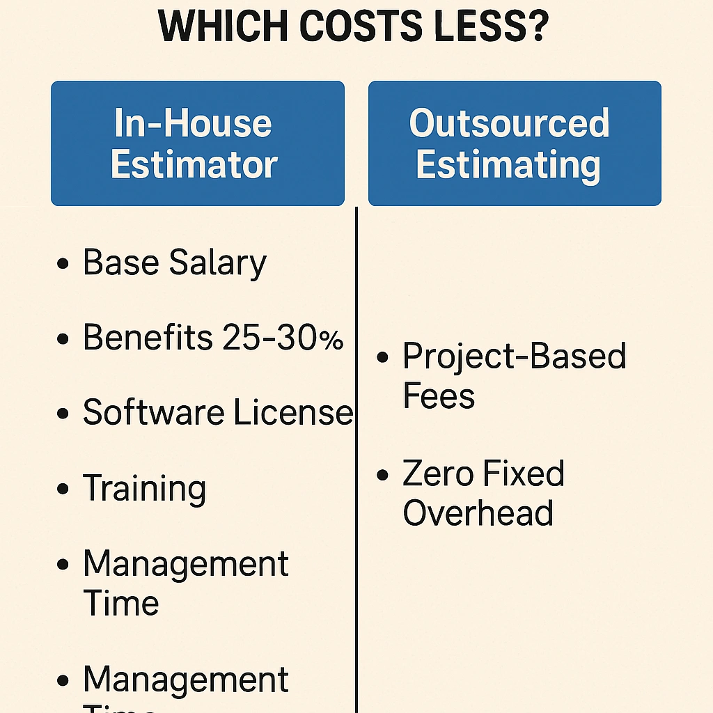 In-House Estimator vs Outsourced Estimating Service: Which Costs Less?