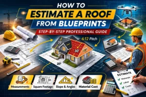 How to estimate a roof from blueprints​