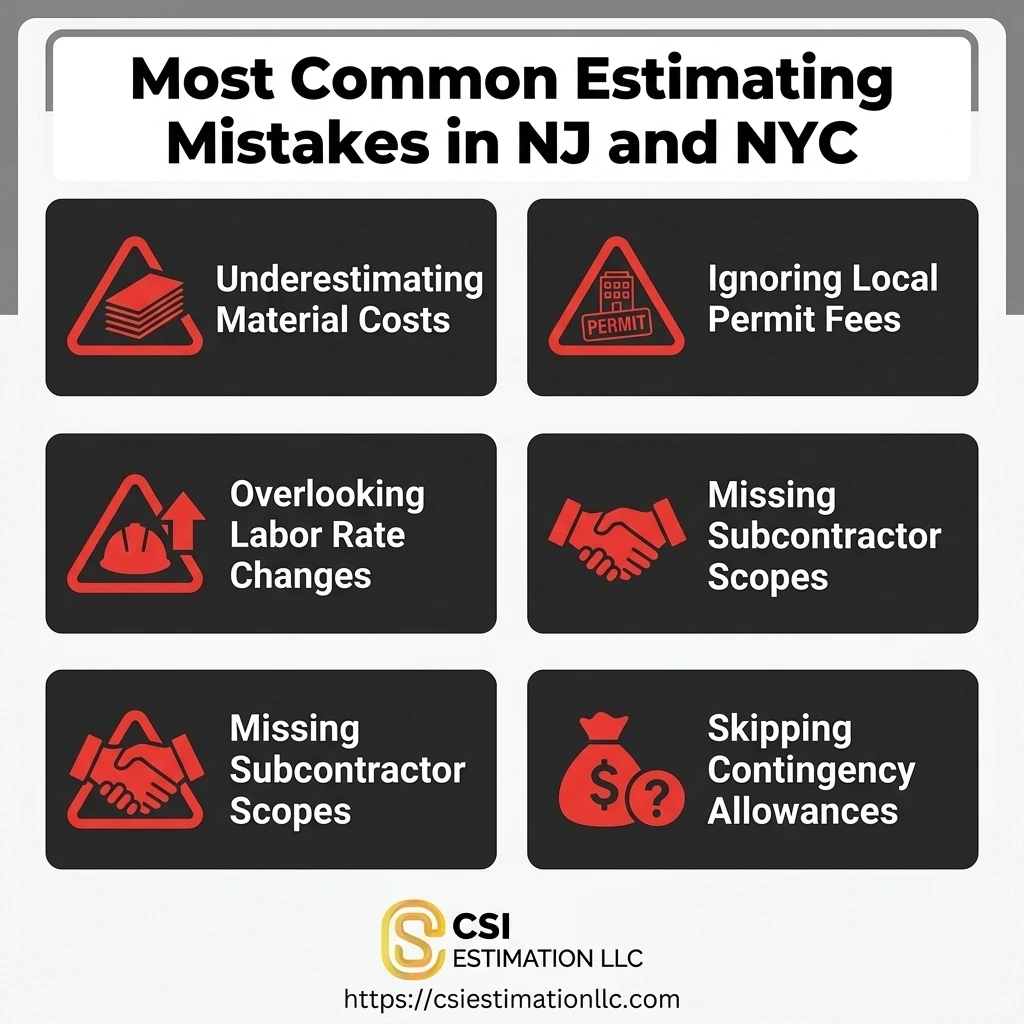 Common Construction Estimating Mistakes That Cost NJ and NYC Contractors