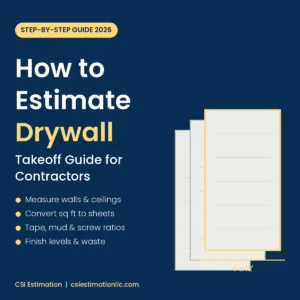 How to Estimate Drywall - Step-by-Step Takeoff Guide for Contractors 2026
